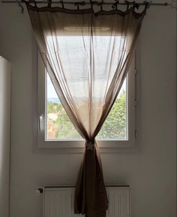 Panneaux rideaux marron 