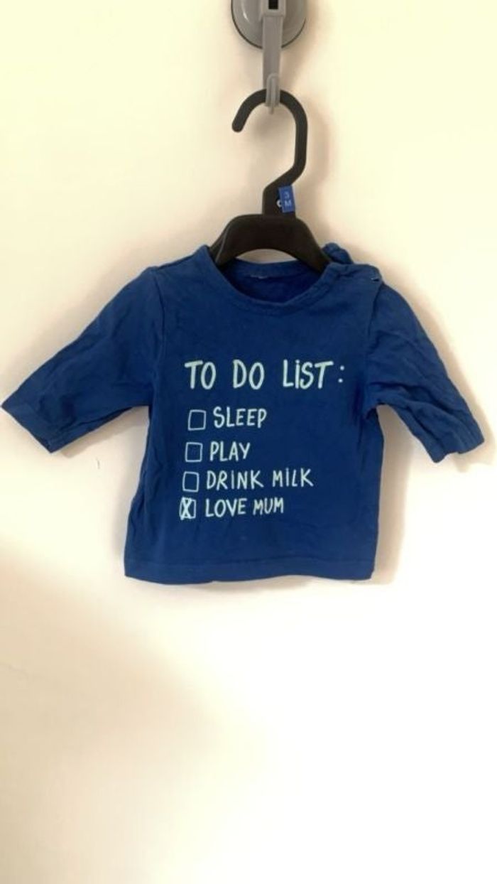 Tee shirt garçon taille 1 mois