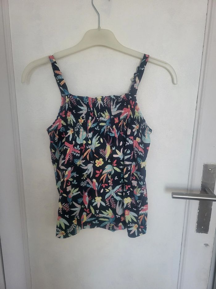 Débardeur noir tropical Kiabi Taille 12 ans - photo numéro 2