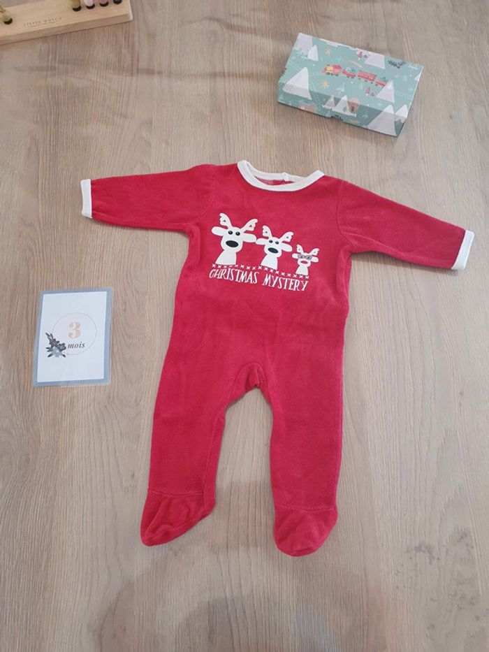 Pyjama Rennes Noël 3 mois Rouge - Vertbaudet - photo numéro 6