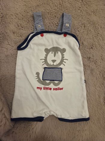 Combishort bébé OBAÏBI 3 mois marin
