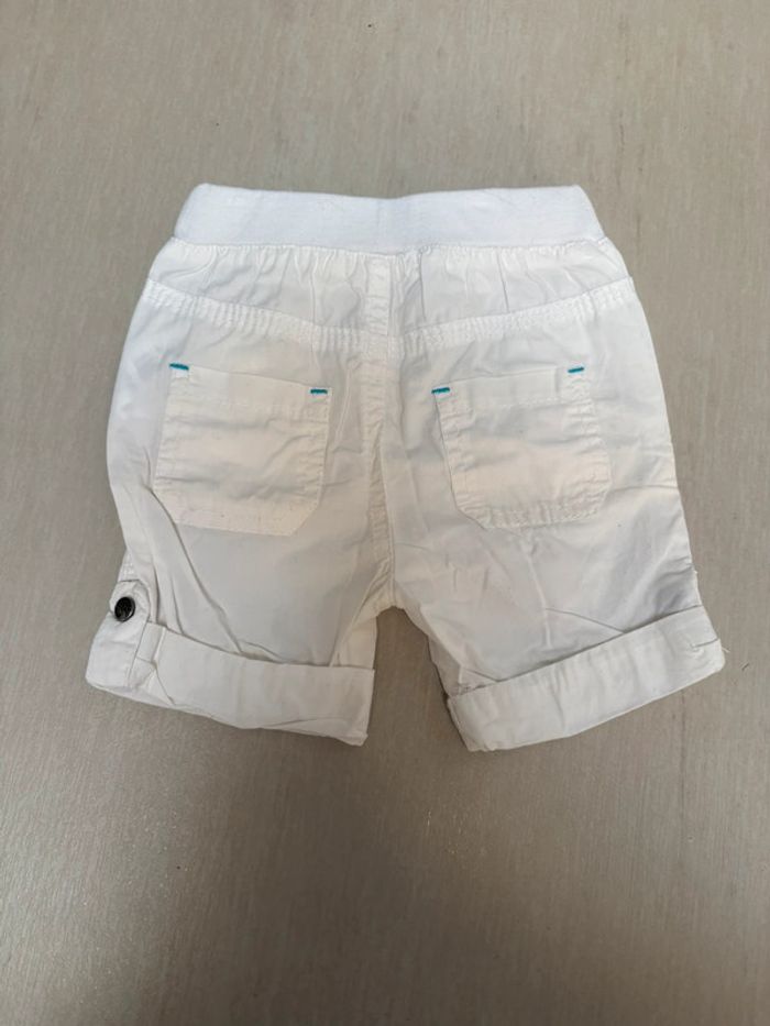 Short en lin bébé Kitchoun blanc - photo numéro 2