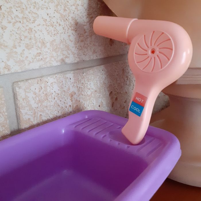 Accessoires pour mini Poupon: Baignoire & Sèche-cheveux - photo numéro 3