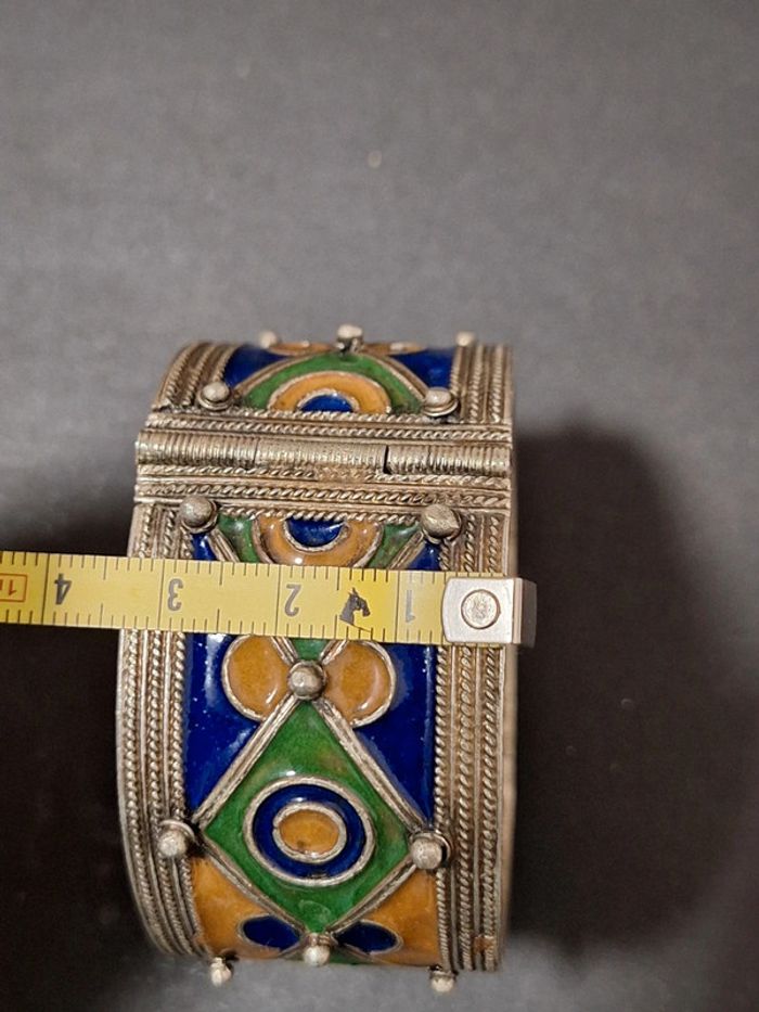 Manchette bracelet berbère ancien vintage - photo numéro 14