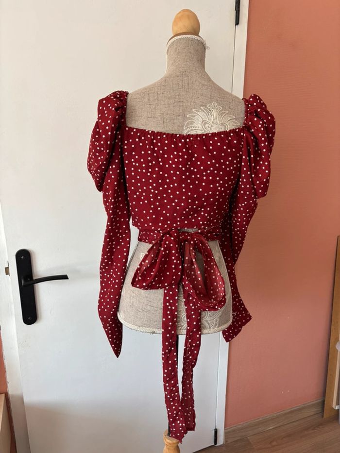 Blouse bohème à pois - photo numéro 2