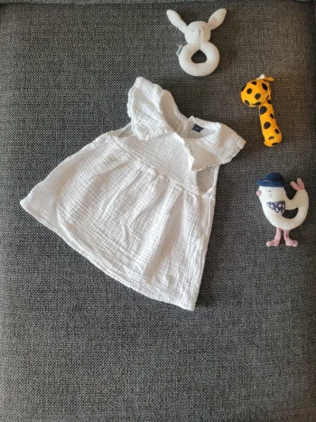 Tunique gaze de coton fille 36 mois