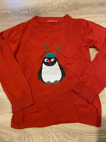 Pull noel pingouin
