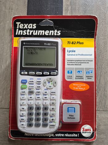 Calculatrice TEXAS INSTRUMENTS TI82 Advanced Lycée général et professionnel.