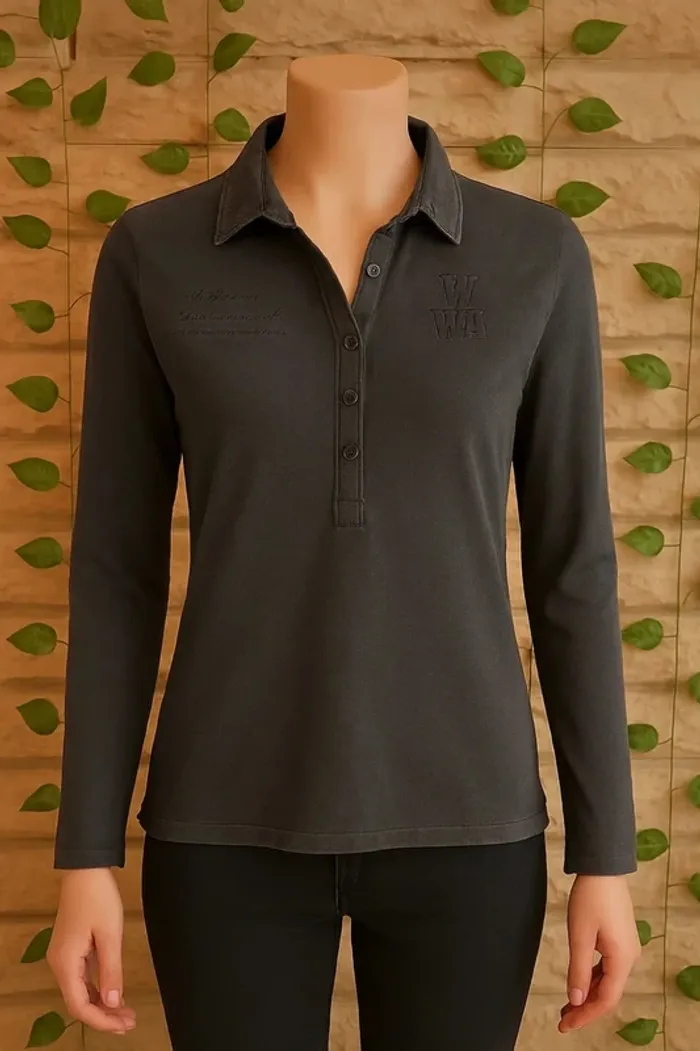 🌸Polo noir femme Black Wellis Taille 38🌸