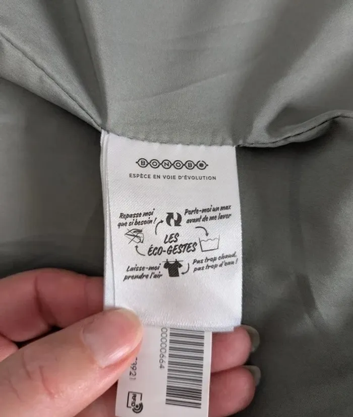 Veste zippée vert/gris - Bonobo - taille M - photo numéro 6