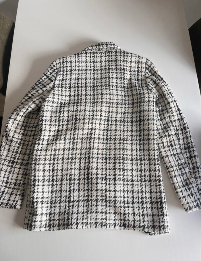 Blazer à carreaux noir et blanc - photo numéro 2