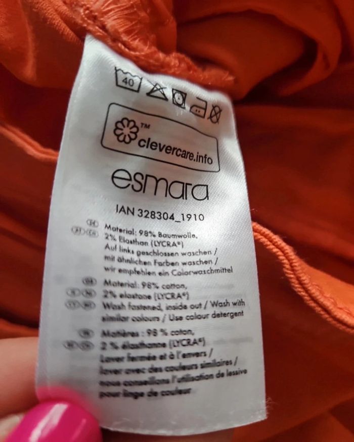 Short en jean orange corail - Taille 42/44 - photo numéro 7