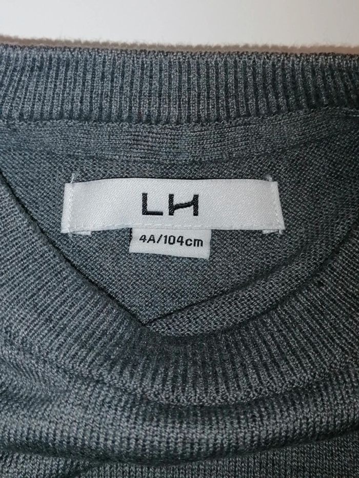 Pull gris La halle 4ans 104cm Neuf - photo numéro 2