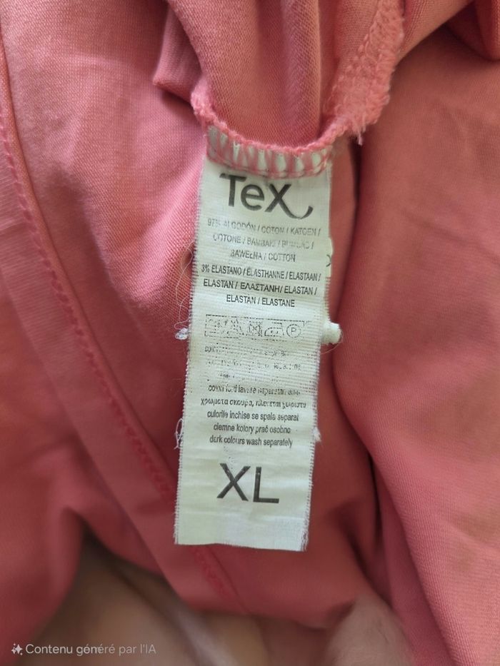 Haut rose Tex - Taille 42 (XL) - Coton stretch - photo numéro 4