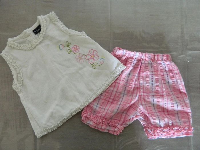 Tenue d'été "Bob et Julie" T 3 mois