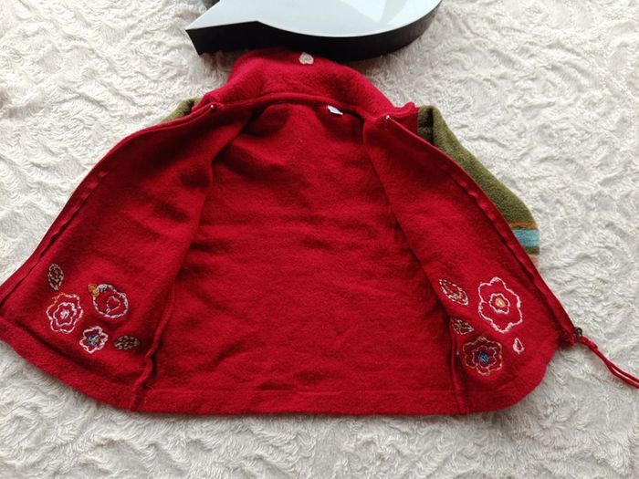 Gilet manches longues Fille 18 mois Fleurs oiseau - photo numéro 6