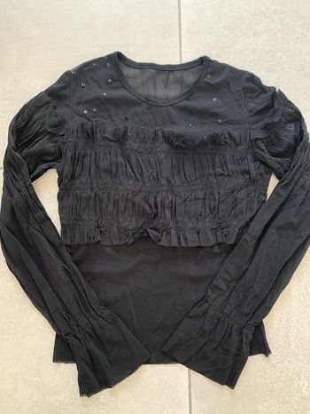 Chemisier voile noir taille 36