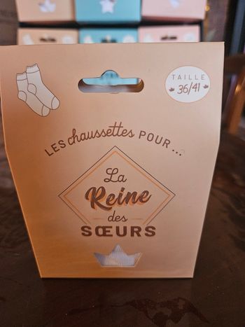Coffret cadeau chaussette Les chaussette pour la reine des sœurs