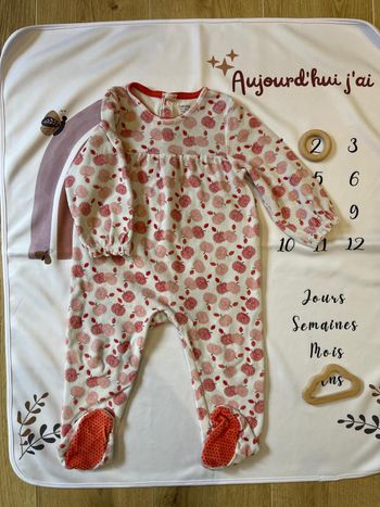 Pyjama chaud bébé fille – Obaïbi – 23 mois / 86 cm 🍎