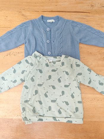 Lot de 2 gilets plutôt légers mixte 3 mois