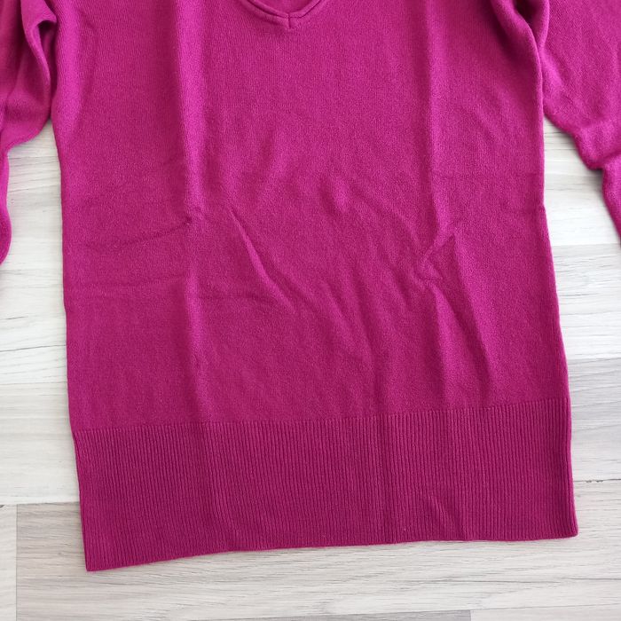 Pull femme avec col en V Mauve Clara Vitti taille M - photo numéro 4
