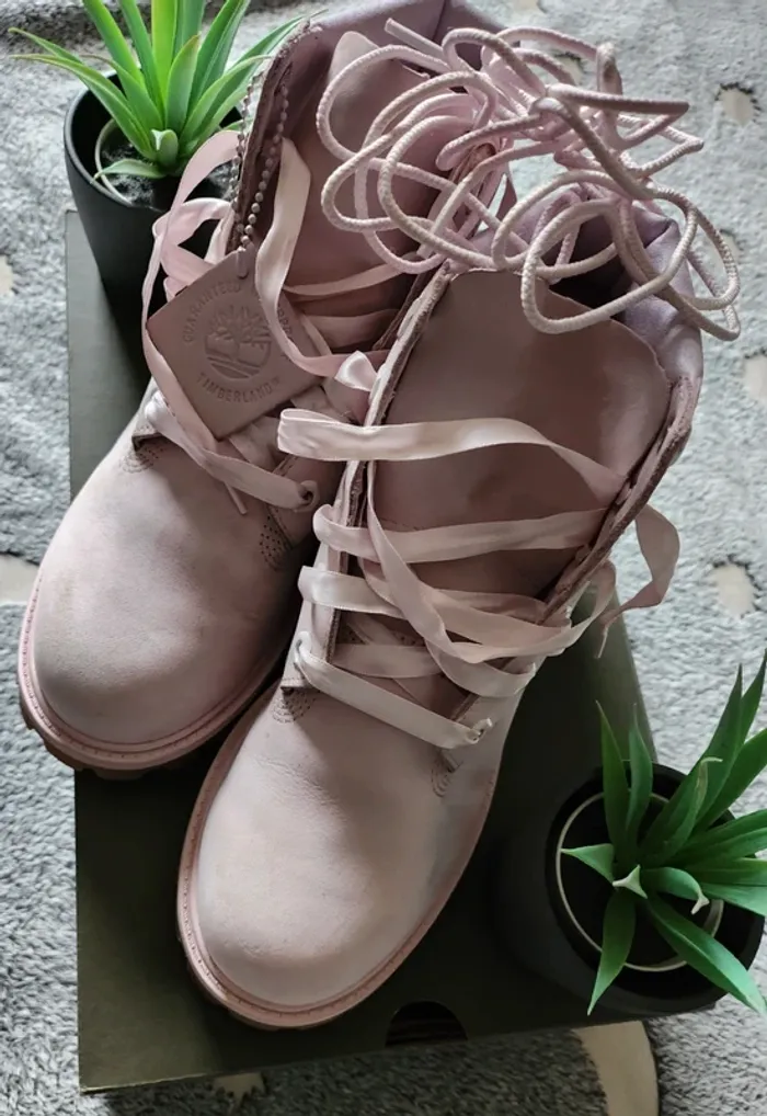Bottines Timberland roses originales T36 - photo numéro 7