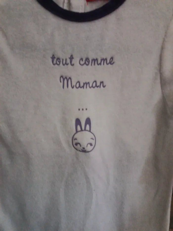 Pyjama velours S/pieds Tissaia 18M - photo numéro 2