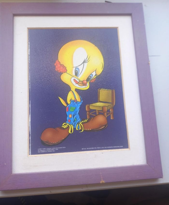 Tableau avec Titi en clown triste