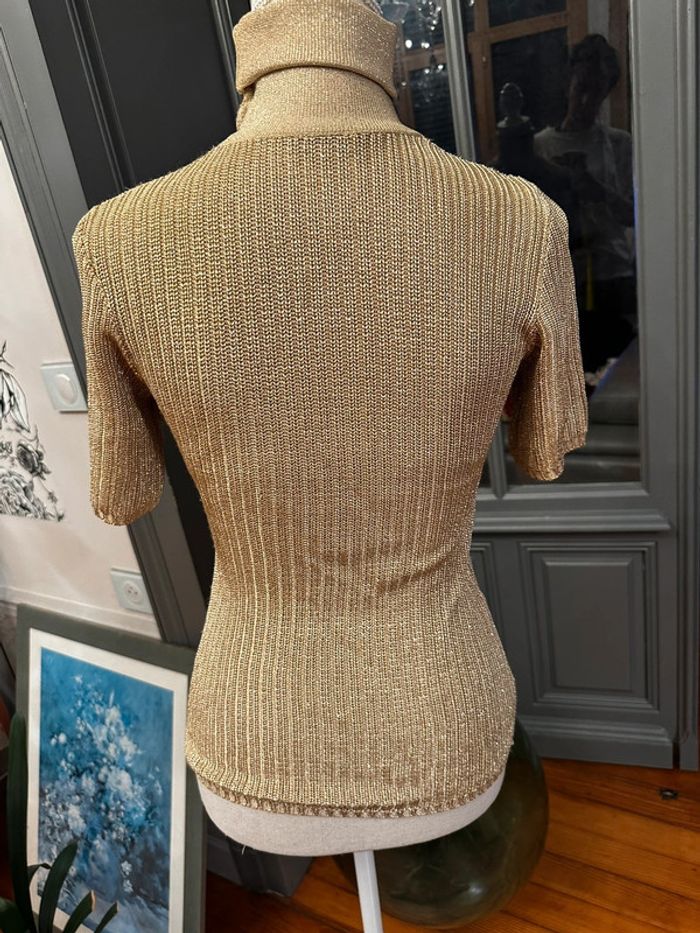 Top maille dorée - photo numéro 5