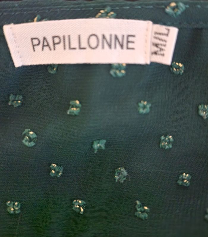 Robe casual Papillonne – M/L – Vert foncé – État : Très bon - photo numéro 9