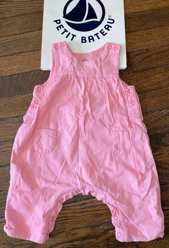 salopette velour Petit Bateau 1 mois