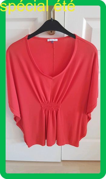 T shirt orange/corail taille 2