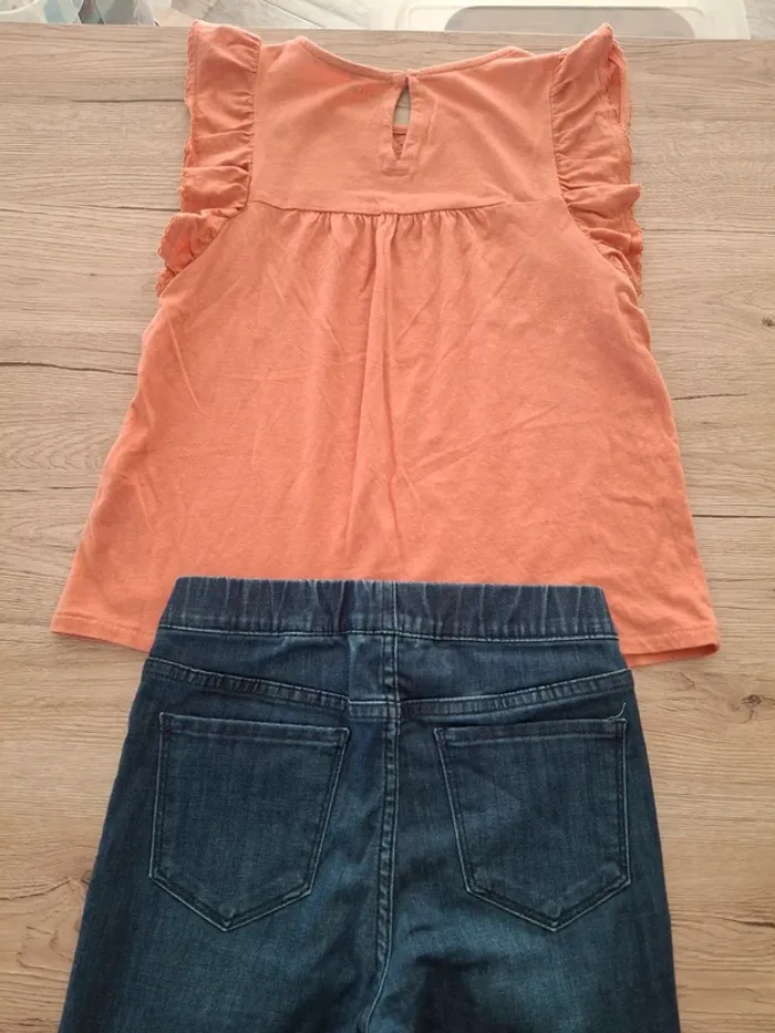 Jean jegging et tea shirt 10 ans - photo numéro 2