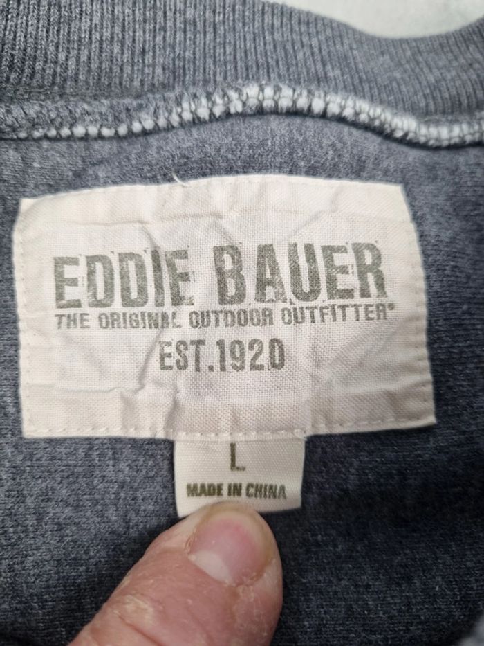 Sweat Eddie Bauer gris – Taille L Homme (mesures en photos) - photo numéro 4