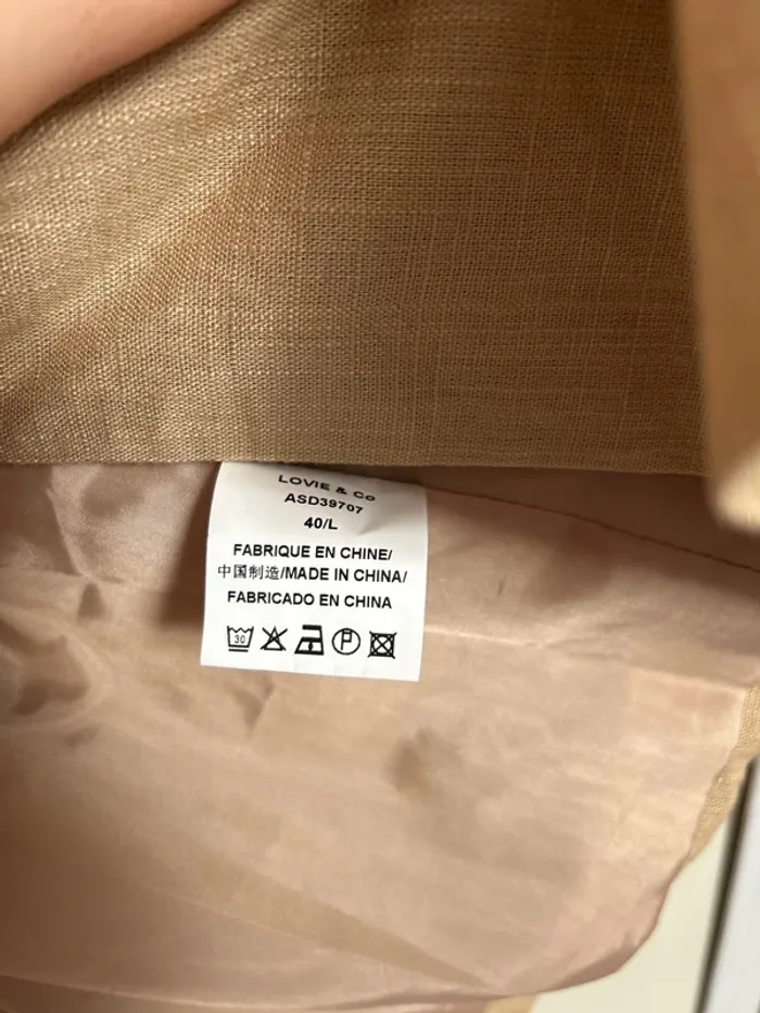Blazer manche longues lin et coton - photo numéro 5