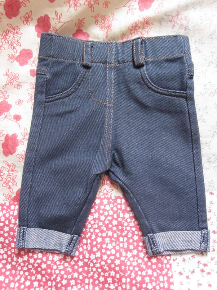 Legging jean bleu foncé 1 mois