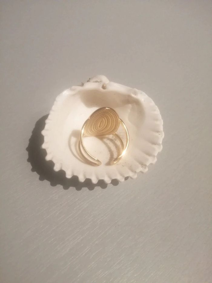 🌸👍Bohochic 👍Bague gravée acier doré inoxydable ajustable 🌸 - photo numéro 3