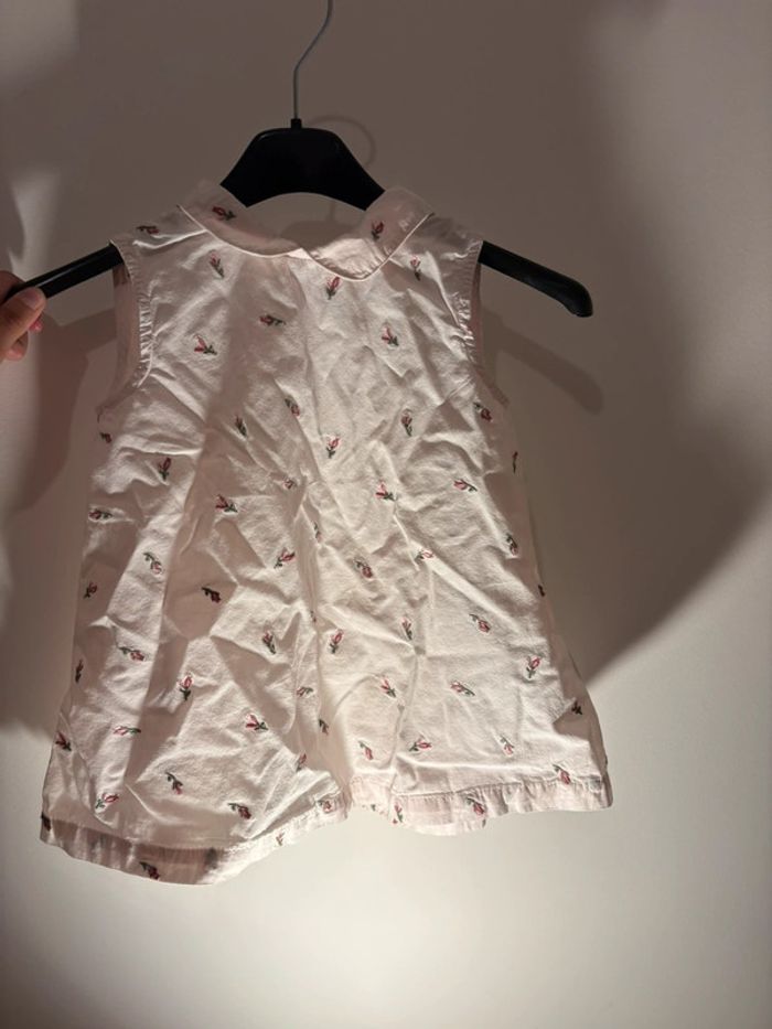 Blouse/Robe sans manches à fleurs Tétine - 2 ans - photo numéro 2