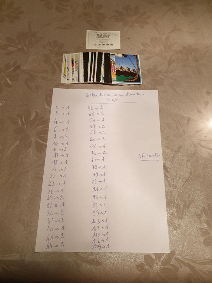 Cartes autocollantes Astérix 60 ans d'aventures