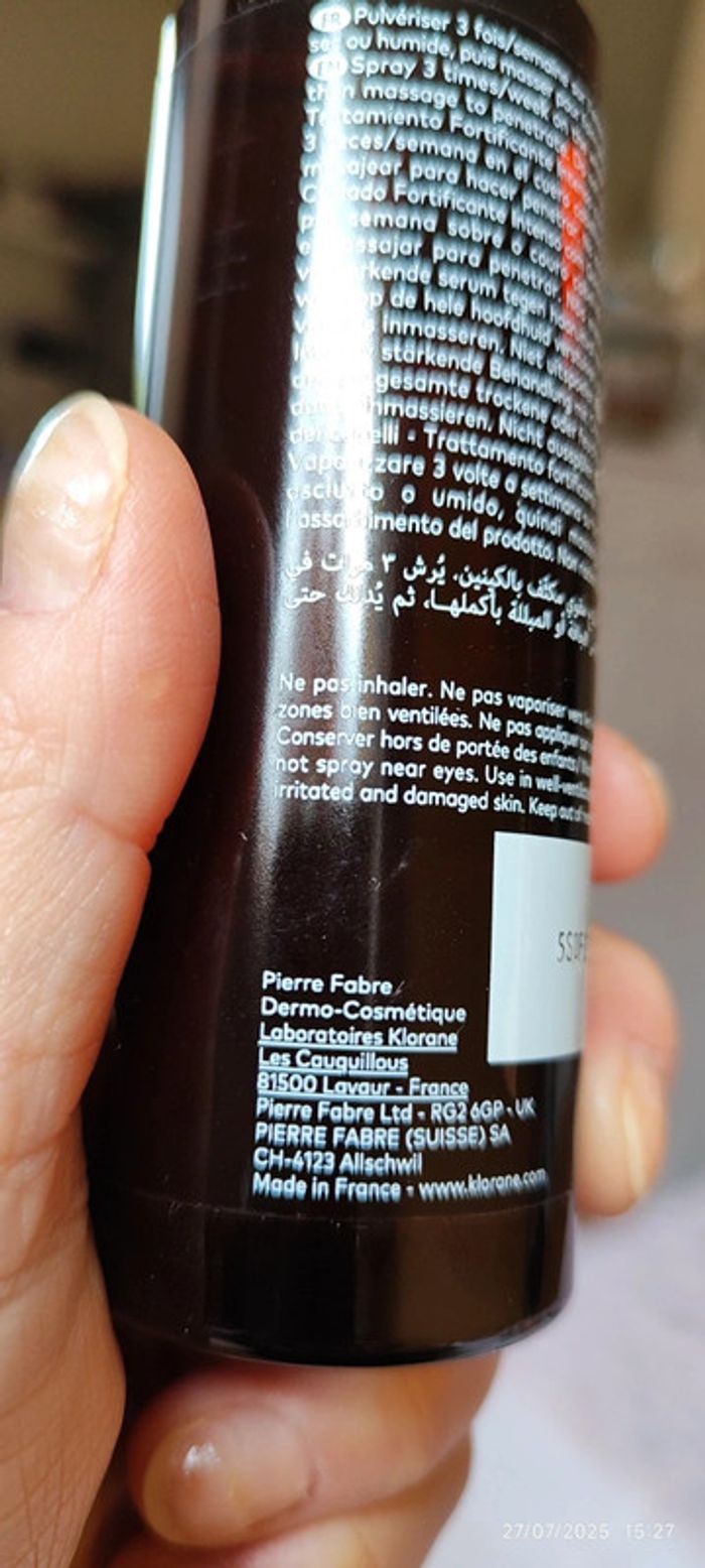 Klorane Lotion Antichute Traitement fortifiant intense 100ml - photo numéro 6