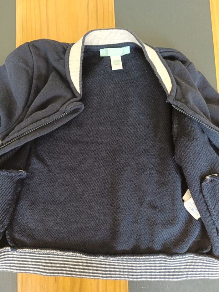 Veste zippée marinière parfait état - photo numéro 3