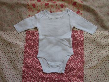 Body manches longues bleu clair 3 mois