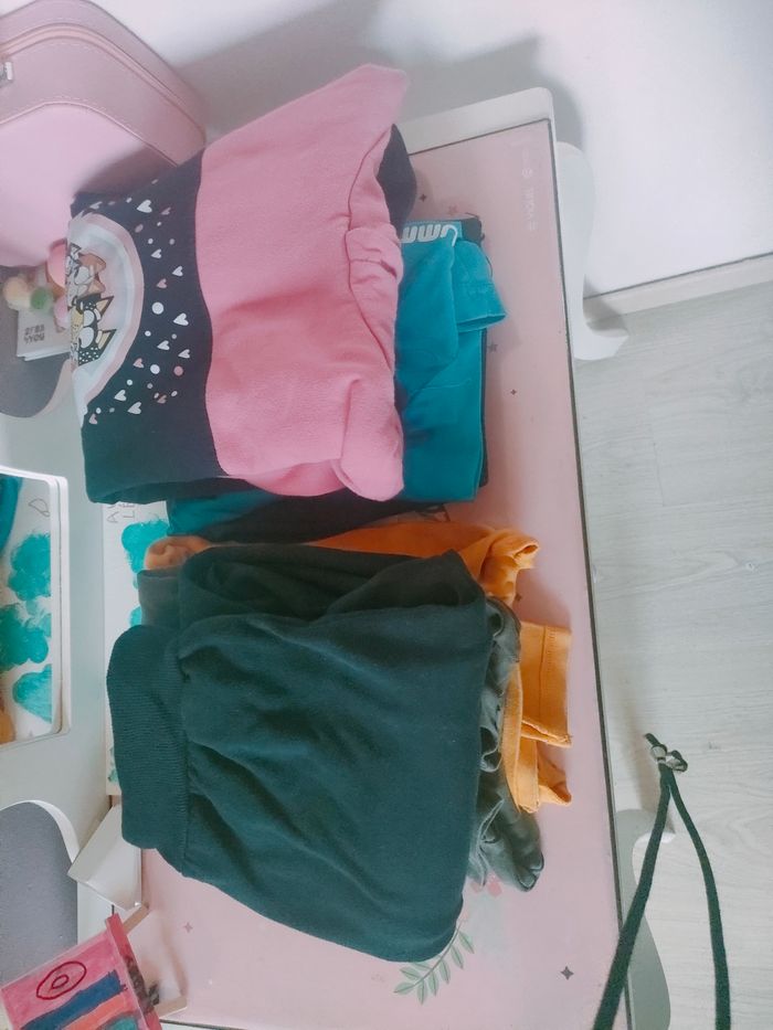 Lot vêtements usés pour panier chien