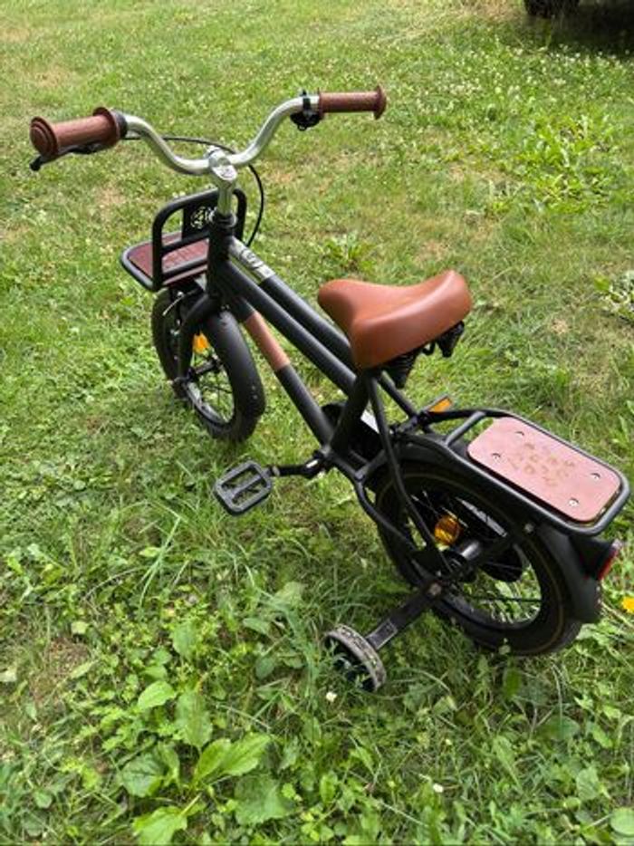 Vélo enfant SuperSuper Cooper Bamboo - 14 pouces - Noir Mat