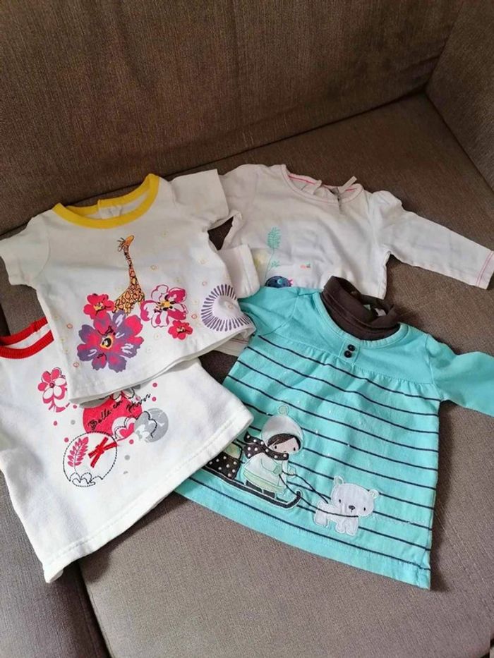 Lot manche longue et courtes 3 mois