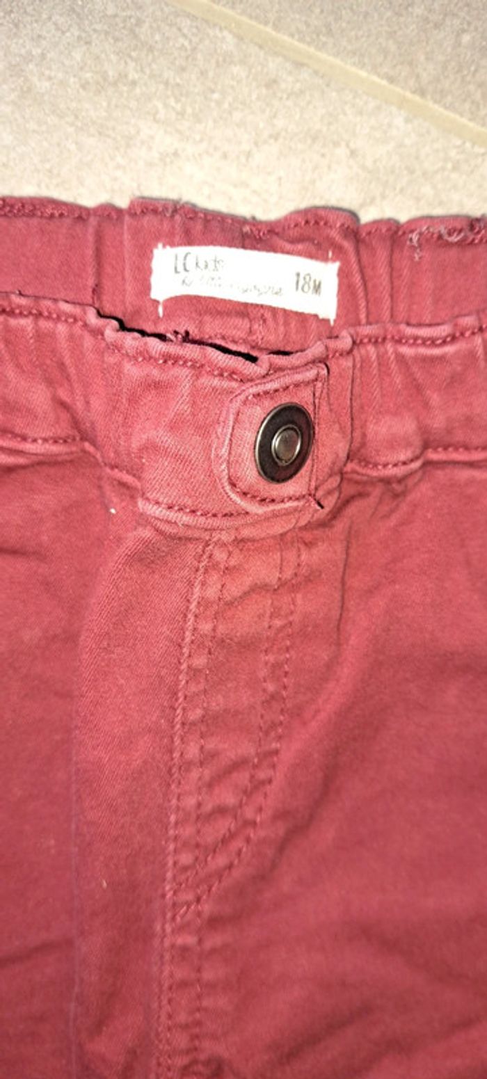 Jeans bordeaux 18 mois LC Kids - photo numéro 3