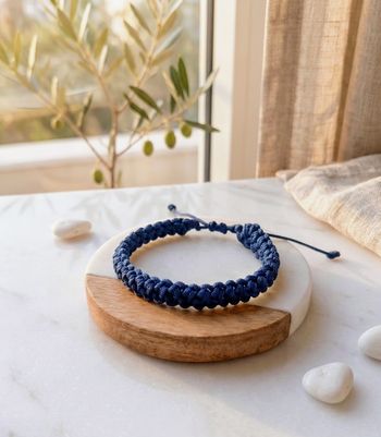 Bracelet au crochet - fait main - laine cordon effet satin.