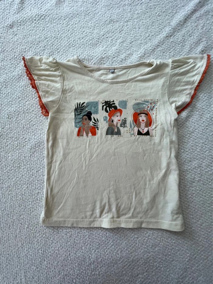 T-shirt fille beige Ma boutique plus 8 ans