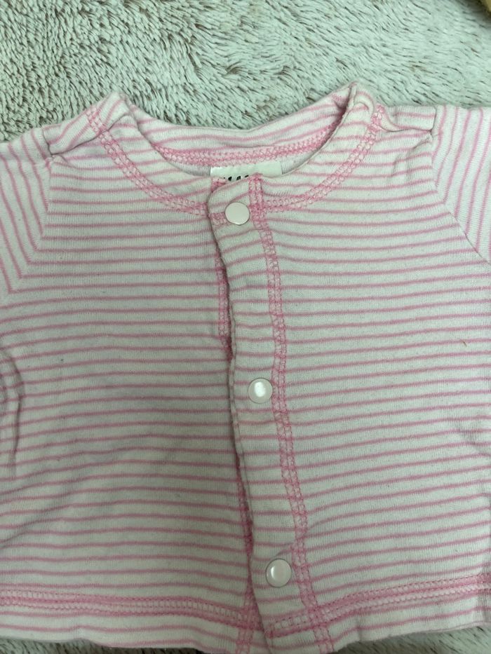 Ensemble pantalon et veste à rayures rose et blanc - H&M - photo numéro 4