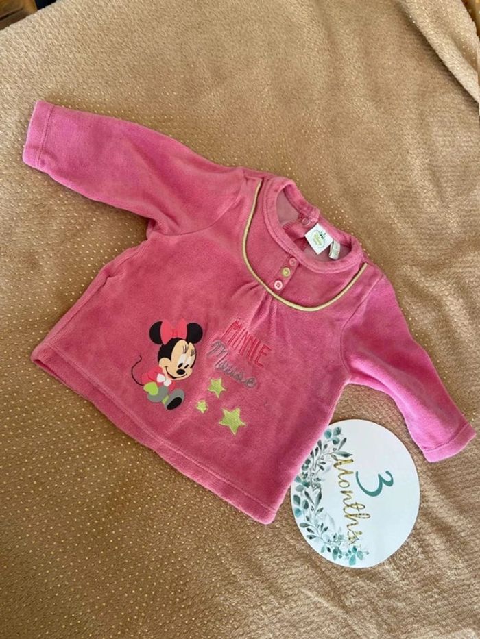 Haut pyjama velour 3 mois - photo numéro 4